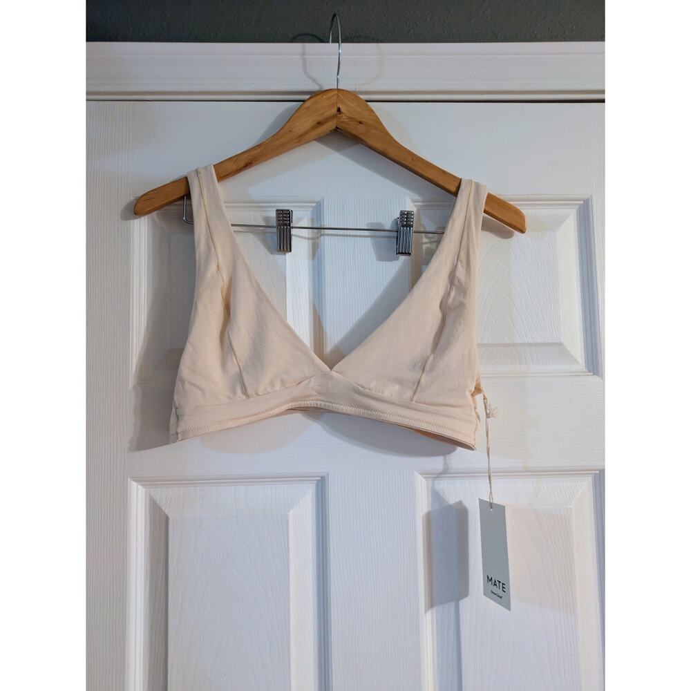 MATE The Label Tencel Comfort Wireless Triangle Bra Sand M NWT